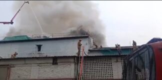 चिनहट के हिमालय कोल्ड स्टोरेज में भीषण आग, धू-धू कर जल उठा गोदाम,