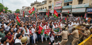 लखनऊ: सीजेपी के समर्थन में सपा कार्यकर्ताओं का जोरदार प्रदर्शन, पुलिस ने किया एक्शन