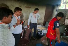 बेहटा, झिलाही के निकट मिठाई निर्माण इकाई पर खाद्य सुरक्षा विभाग की छापेमारी